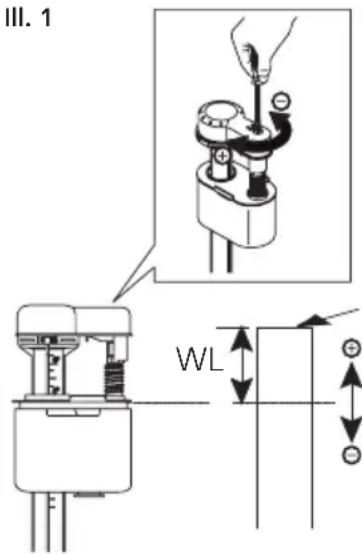 TOTO Promenade II MS814224CUF - Ajuste del nivel del agua - 4