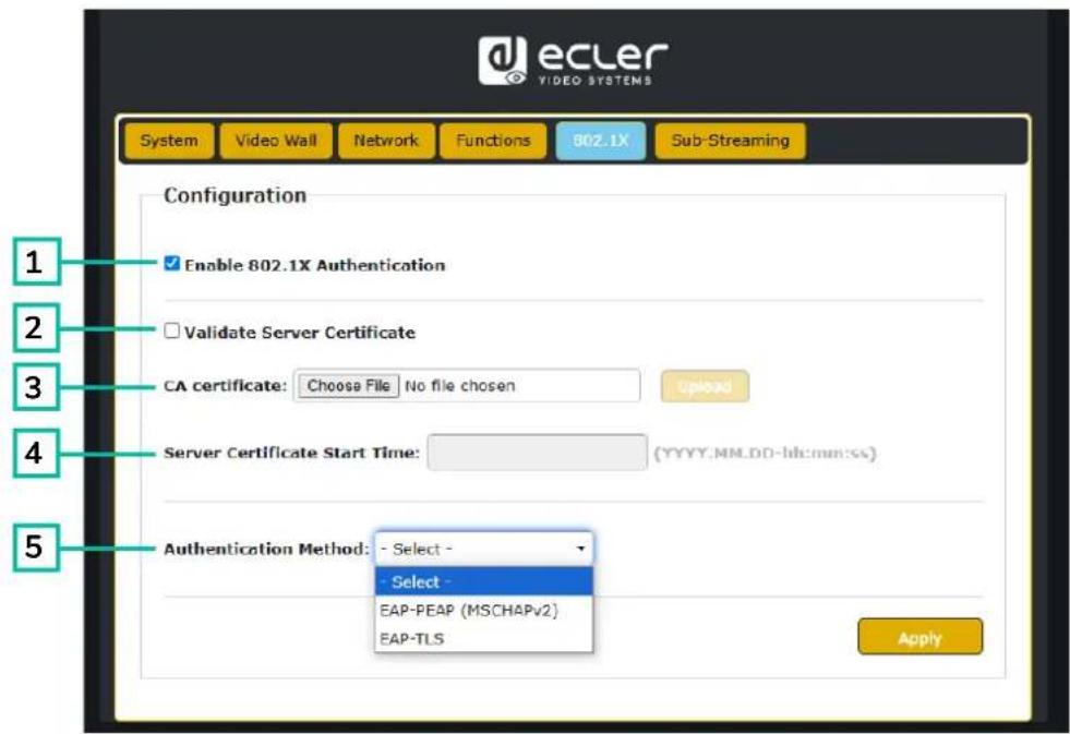 Ecler VEOXTI4D - 802.1X - 1