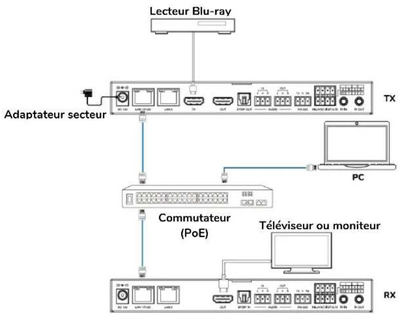 Ecler VEOXTI4D - Schéma de connexion - 1