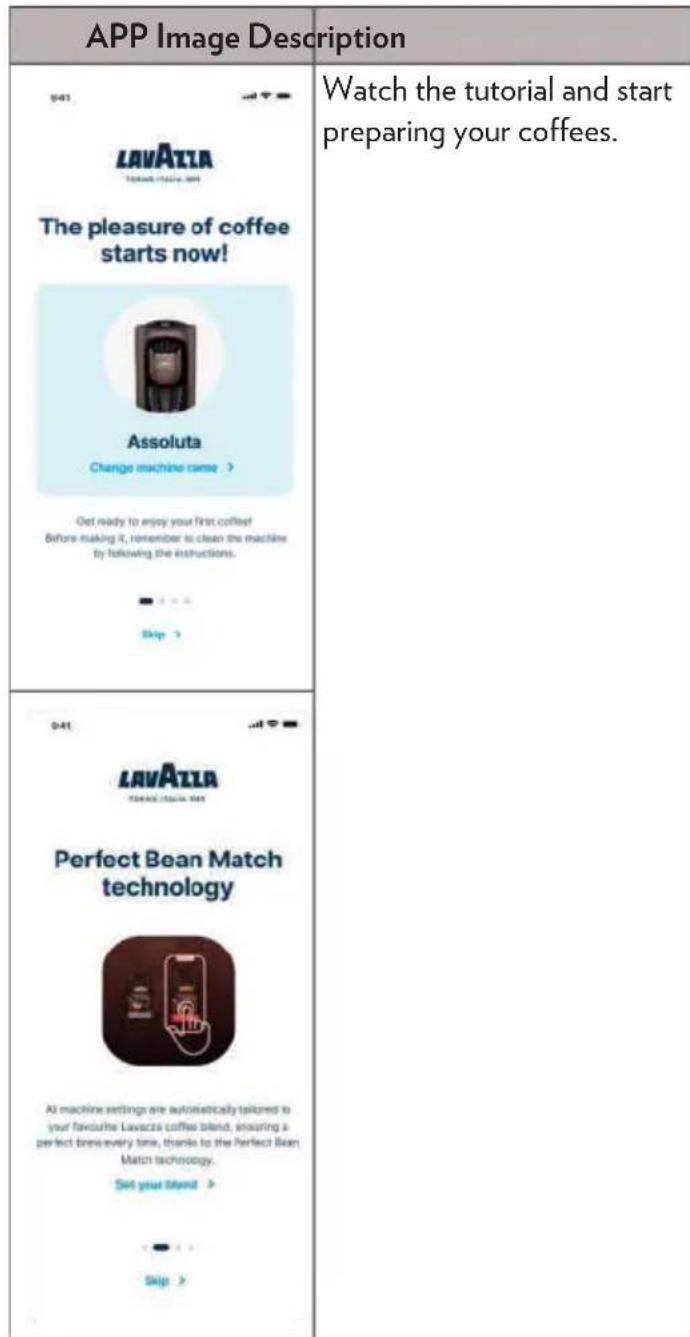 Lavazza Assoluta - End of machine configuration. - 2