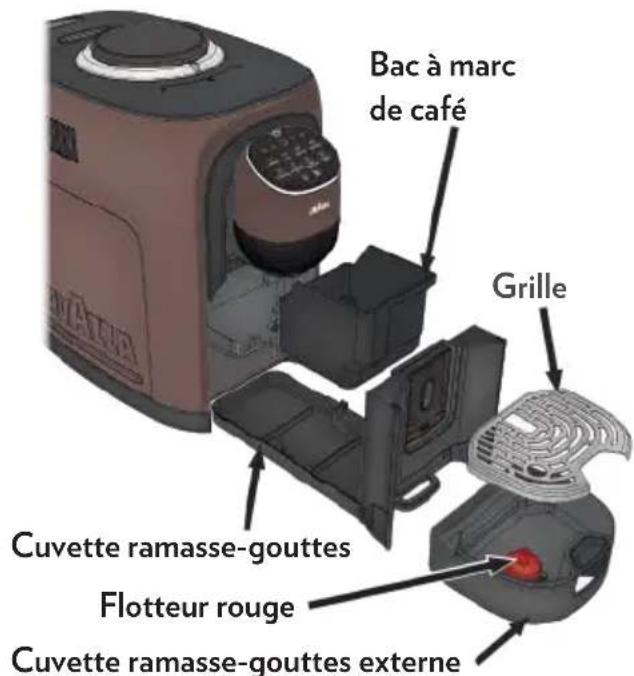 Lavazza Assoluta - Nettoyage des cuvettes ramasse-gouttes et du bac à marc de café è - 1