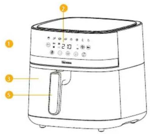 TRISTAR FR9418 - Digital Airfryer 8 L - 1