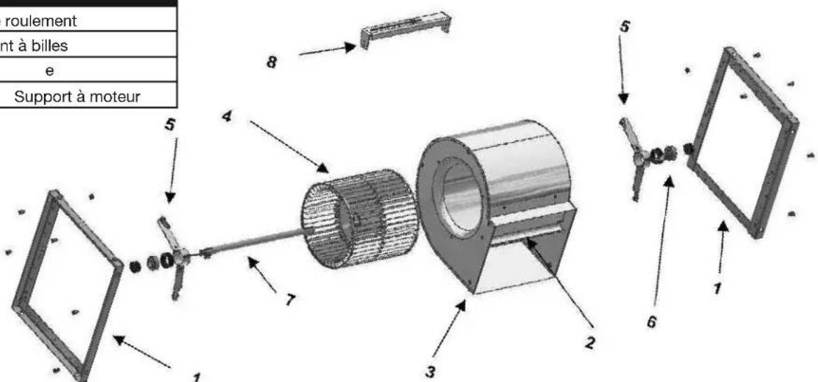 Canarm 936 - FIGURE 8: VUE ÉCLATÉE POUR SÉRIES 800 - 1