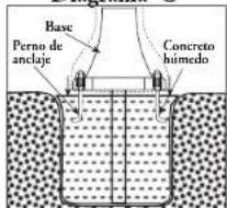 Craftmade Franklin ZA3315 - Prepare el zócalo e inserte los pernos de anclaje - 3