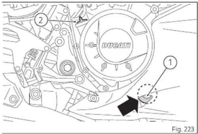 DUCATI Panigale V2 (2026) - Contrôle du niveau d'huile moteur - 1