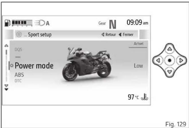 DUCATI Panigale V2 (2026) - Configuration - Avancée - Riding Mode setup - Power mode - 1