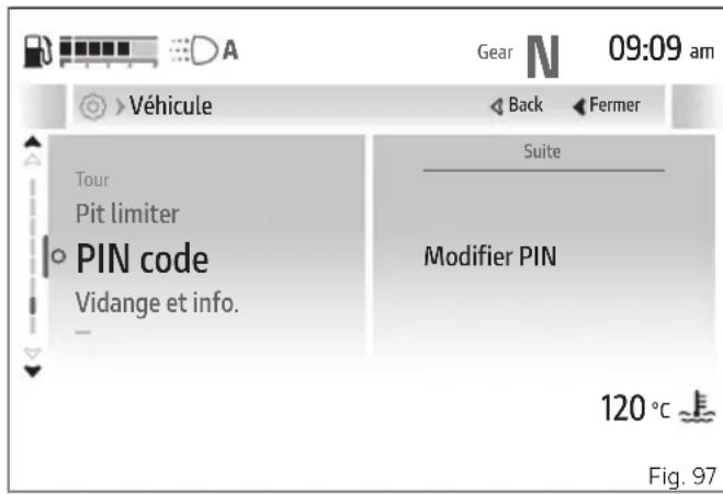 DUCATI Panigale V2 (2026) - Saisie nouveau code PIN : - 1