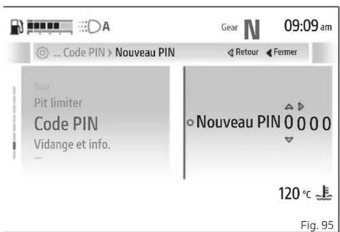 DUCATI Panigale V2 (2026) - Saisie nouveau code PIN : - 1