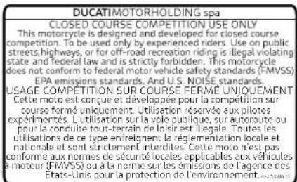 DUCATI Desmo450 MX Factory (2026) - Emplacement des étiquettes - 4