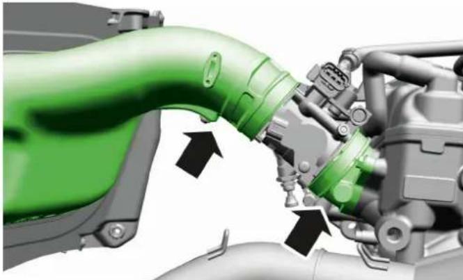 DUCATI Desmo450 MX Factory (2026) - Contrôle visuel collecteur d'admission et boîte à air - 1