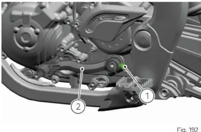 DUCATI Desmo450 MX Factory (2026) - Dépose et repose de la pedale du sélecteur de vitesse Dépose - 1