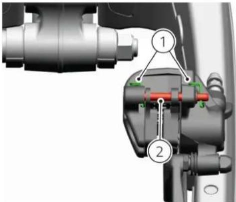 DUCATI Desmo450 MX Factory (2026) - Repose des plaquettes de frein arriere - 2