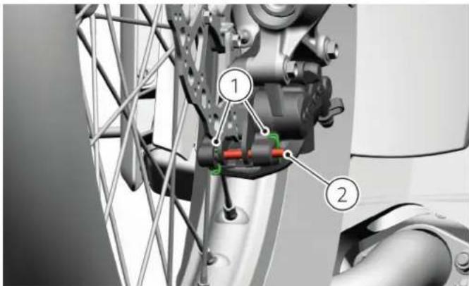 DUCATI Desmo450 MX Factory (2026) - Repose des plaquettes de frein avant - 2