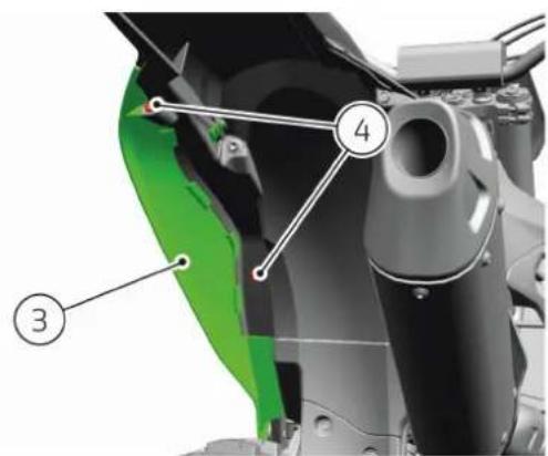 DUCATI Desmo450 MX Factory (2026) - Pose du cache létalr arriré gauche - 3