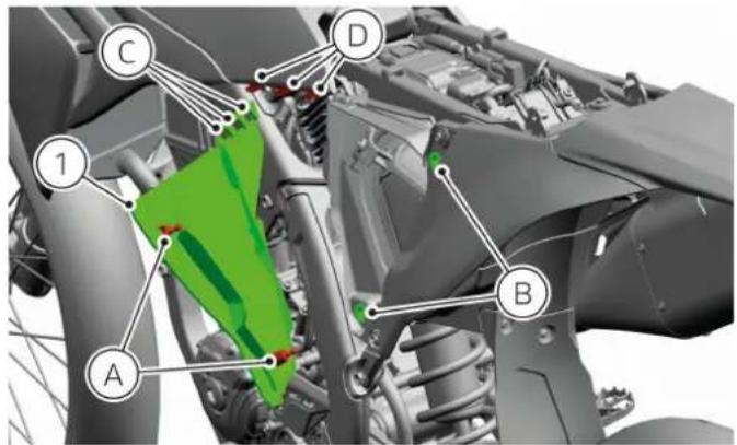 DUCATI Desmo450 MX Factory (2026) - Pose du cache létalr arriré gauche - 5