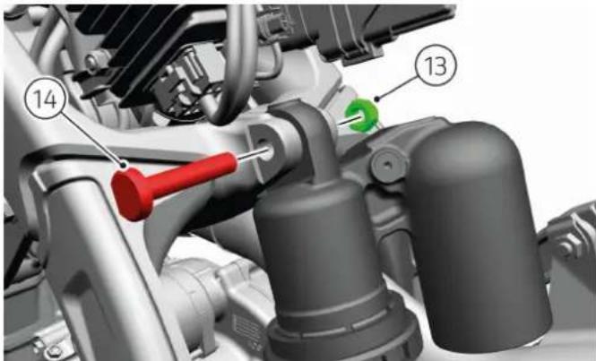 DUCATI Desmo450 MX Factory (2026) - Repose amortisseur arrriere - 1