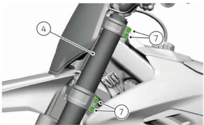DUCATI Desmo450 MX Factory (2026) - Repose tubes fourche avant - 2