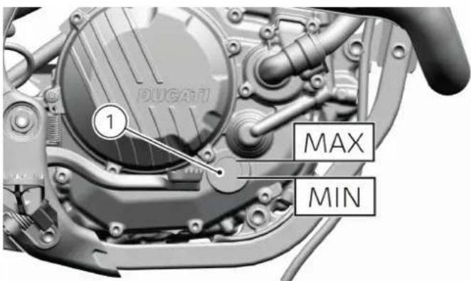 DUCATI Desmo450 MX Factory (2026) - Huile moteur - Contrôle du niveau - 1