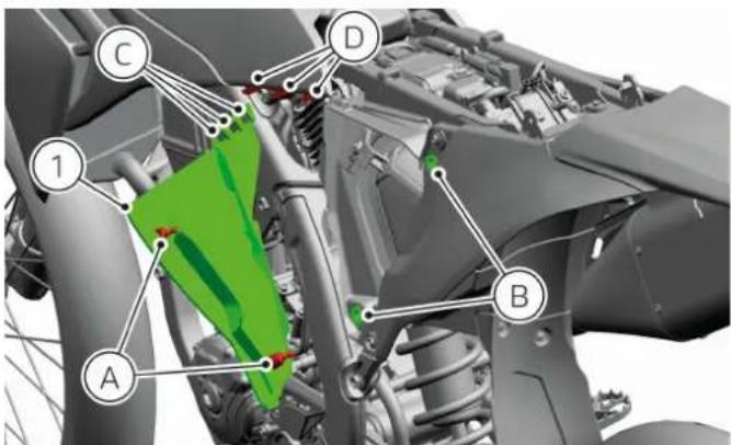 DUCATI Desmo450 MX Factory (2026) - Dépose du cache létal arrêté gauche - 2