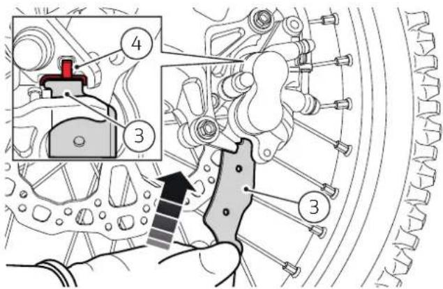 DUCATI Desmo450 MX Factory (2026) - Repose des plaquettes de frein avant - 1