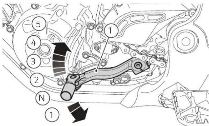 DUCATI Desmo450 MX Factory (2026) - Pédale du selecteur de vitesse - 1