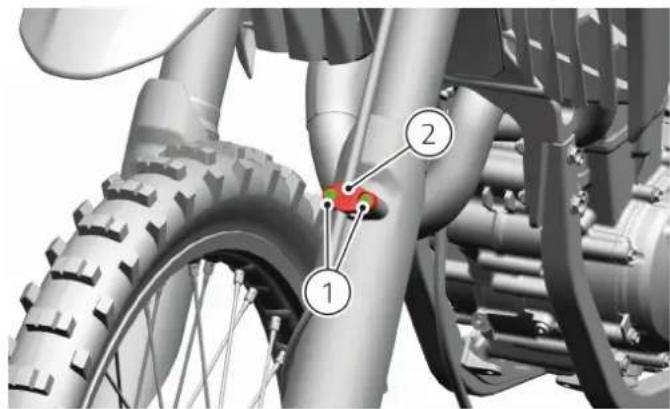 DUCATI Desmo450 MX Factory (2026) - Couvre-tiges de fourche Dépose - 1