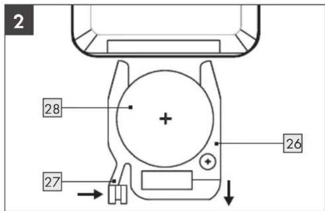TRONIC TIHP 600 B2 - Telecomando: inserimento/sostituzione delle batterie - 2