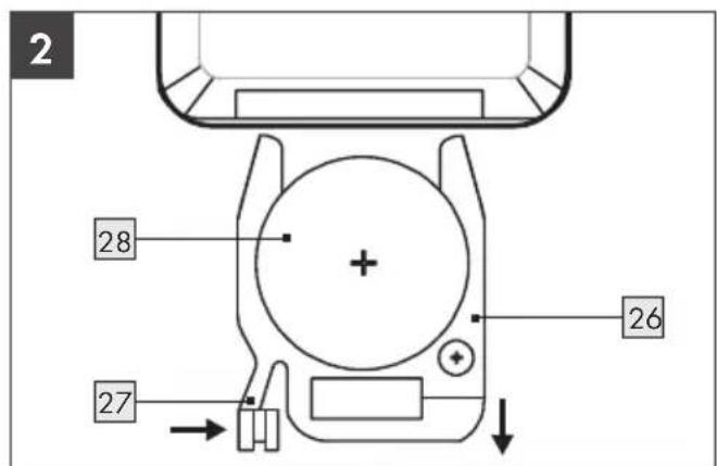 TRONIC TIHP 600 B2 - Dial'kové ovladanie: Vlozenie/vymena baterie - 2