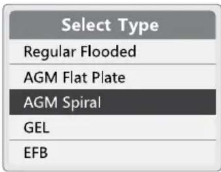 Select Type Regular Flooded AGM Flat Plate AGM Spiral GEL EFB