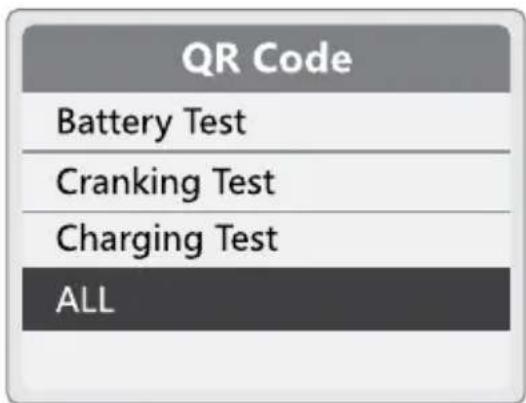 QR Code Battery Test Cranking Test Charging Test ALL