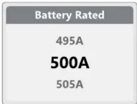 Battery Rated 495A 500A 505A