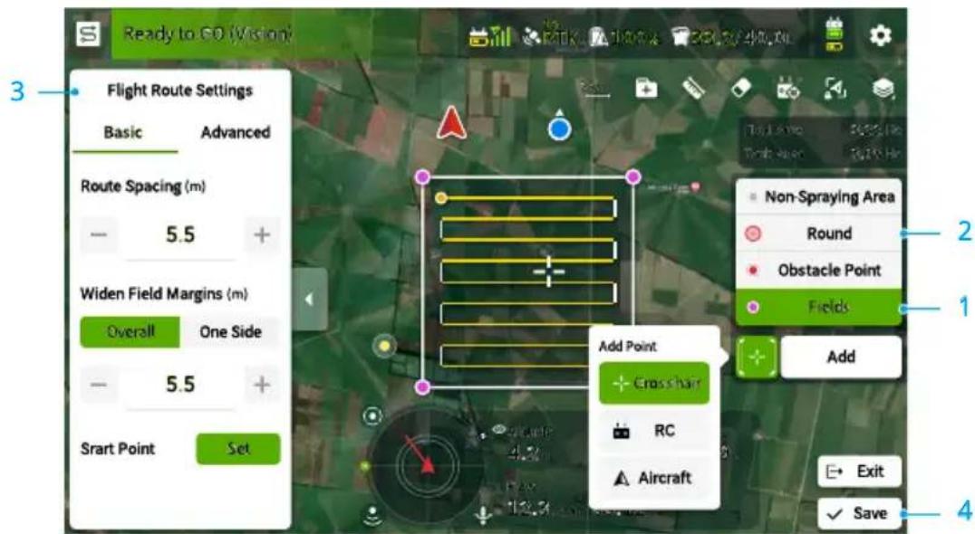 DJI Agras T25 - Σχεδιασμός αγρού - 1