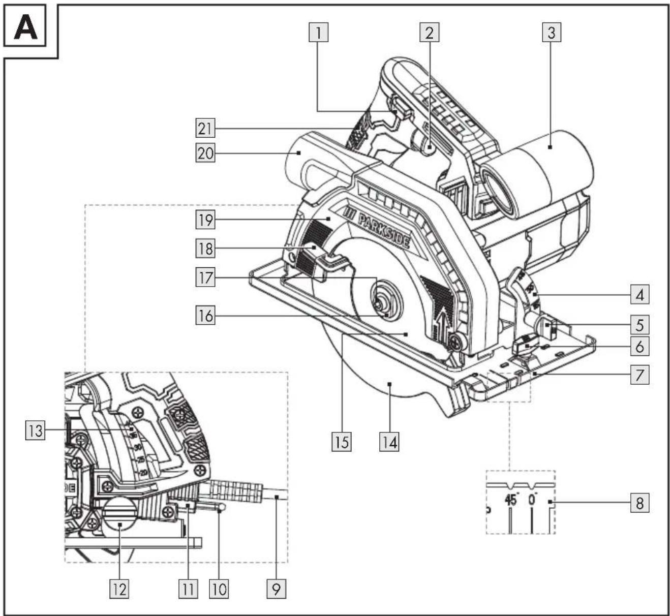 PARKSIDE PHKS 750 A1 - SCIE CIRCULAIRE - 1