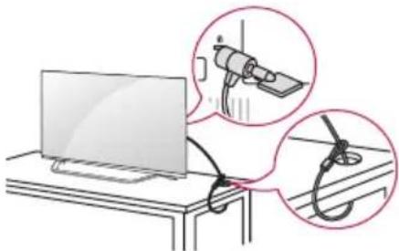 LG 55UX960H - Verwendendes Kensington-Sicherheitssystems - 1