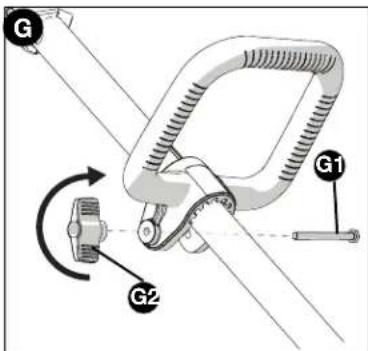 BLACK & DECKER LST136 - Régler la position de la poignee auxiliaire (FIG. g) - 2