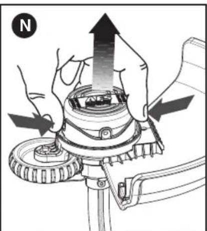 BLACK & DECKER GH3000 - REEMPLACER LA BOBINE (figures N, O, P, Q) - 8