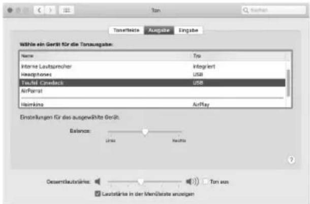 Teufel Cinedeck - Paramètre système « Son » - 1