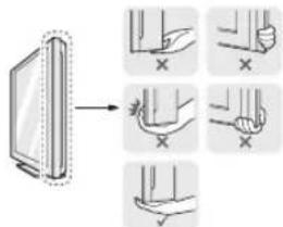 LG 42LF5610 - Lifting and moving the TV - 2