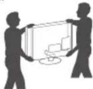 LG 40LX541H - Lifting and moving the TV - 3