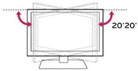 LG 40LX541H - Ajuste del ángulo de la TV según la perspectiva - 1