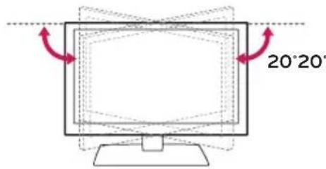 LG 32LW341H - Ajuste del ángulo de la TV según la perspectiva - 1