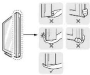LG 32LW341H - Lifting and moving the TV - 2