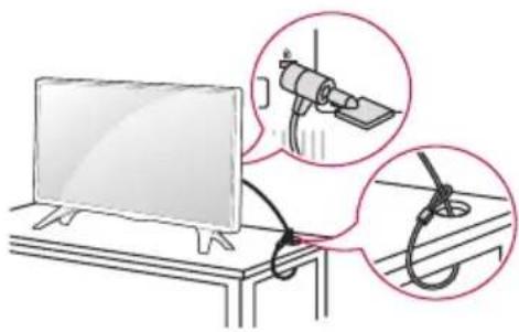 LG 32LW341H - Utilizar o sistema de segurança kensington - 1