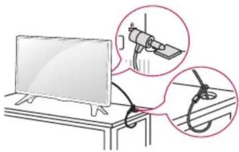 LG 32LW341H - Using the kensington security system - 1
