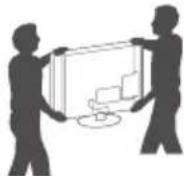 LG 32LW341H - Lifting and moving the TV - 3