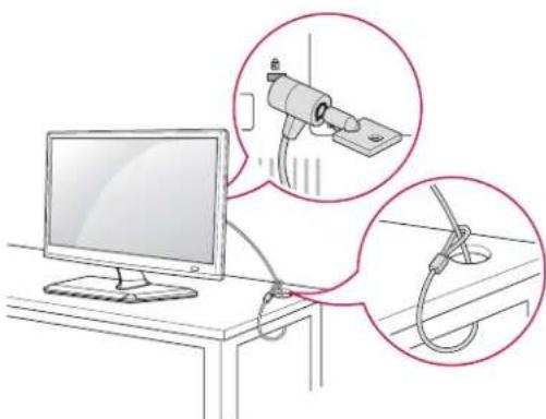 LG 27LS5400 - Using the Kensington security system - 1