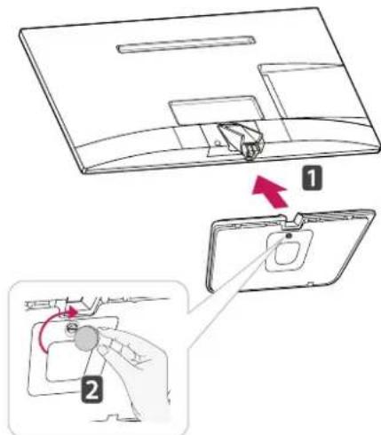 LG 27LS5400 - Attaching the Stand - 2