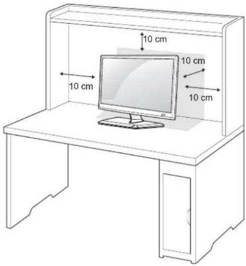 LG 27LS5400 - Mounting on a table - 1