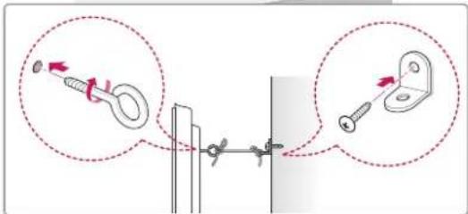 LG 26LN4505 - Securing the TV to a wall - 2