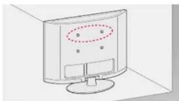 LG 26LN4505 - Cómo fijar la TV a una pared - 1